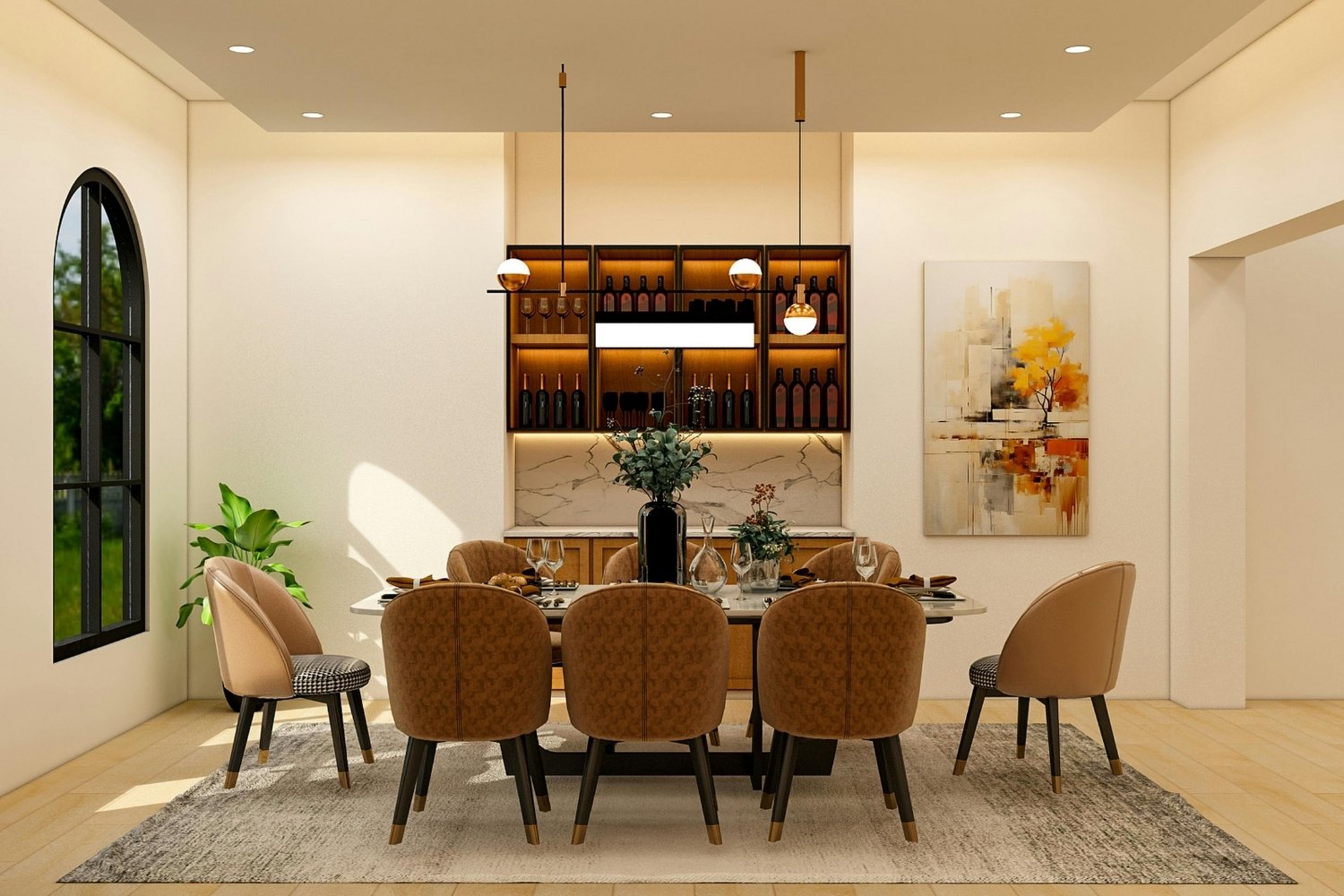Crockery Dining Display Unit Interior Design Ocel Metallo