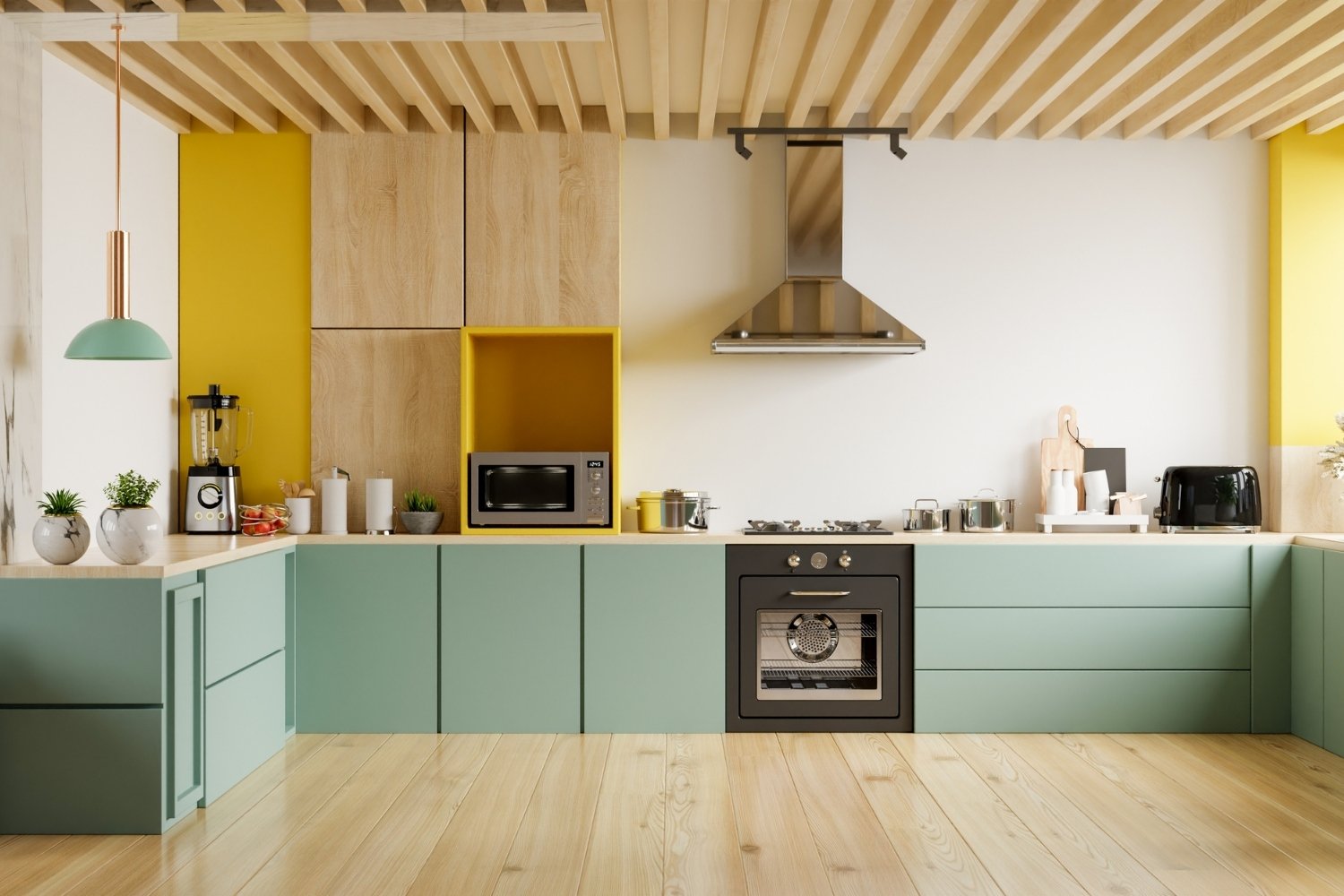 Modular Kitchen Interior Design Ocel Metallo