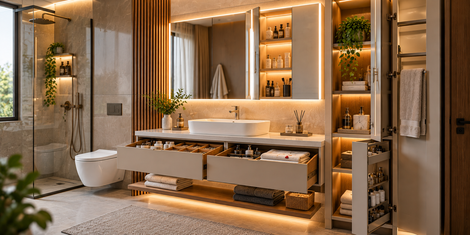 Bathroom Vanity Unit Design Guide: Smart Storage, Modern Finishes and Functional Bathroom Interiors